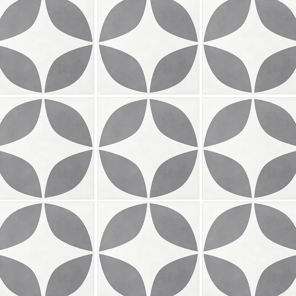Carrelage Extérieur Et Terrasse<Carrelage sol extérieur effet carreau de ciment gris et blanc L.45 x l.45 cm x ép.7,4 mm, Patch