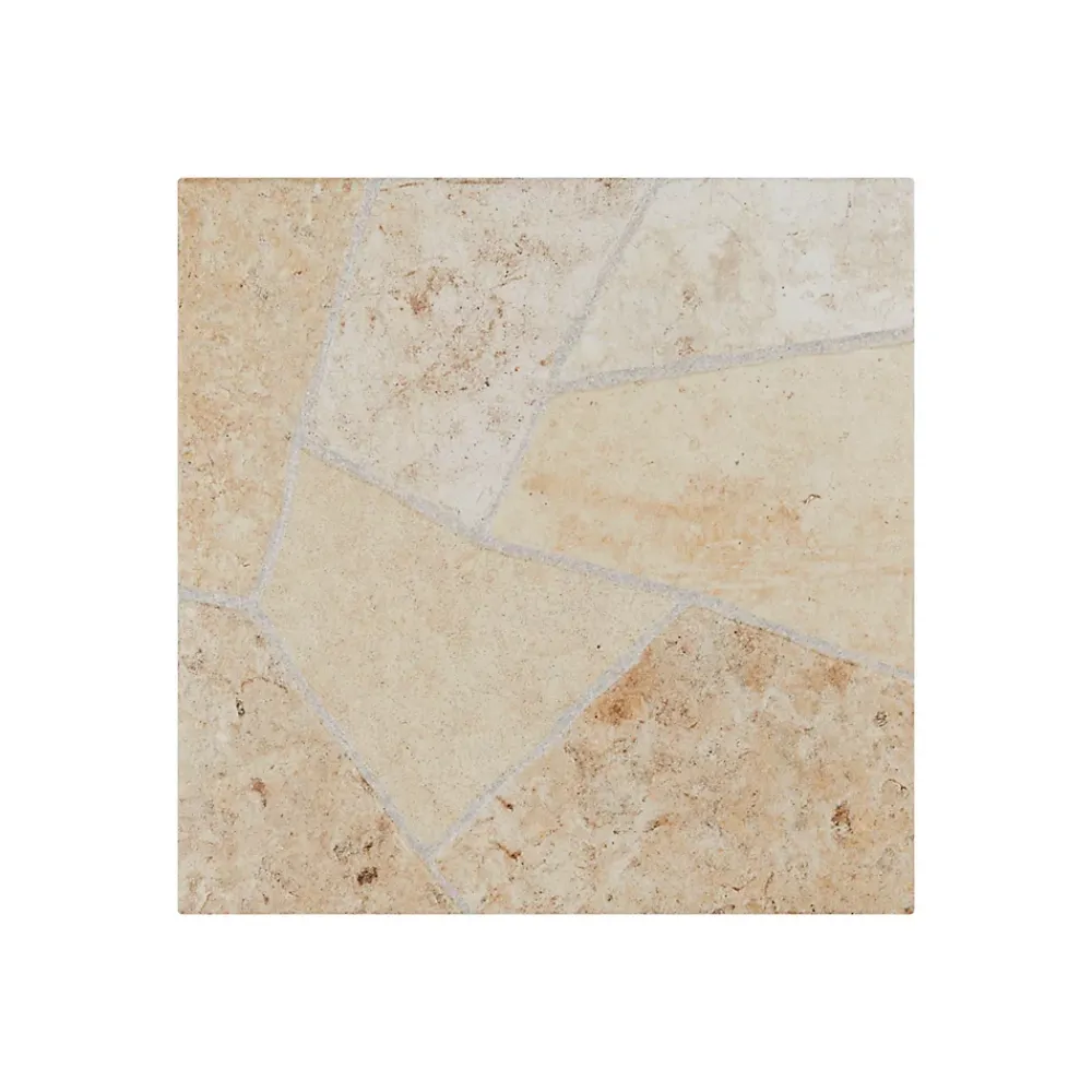 Carrelage sol extérieur effet pierre tons beiges L.42,04 x l.42,04 cm x ép.7,4 mm, Piazza- Carrelage Extérieur Et Terrasse