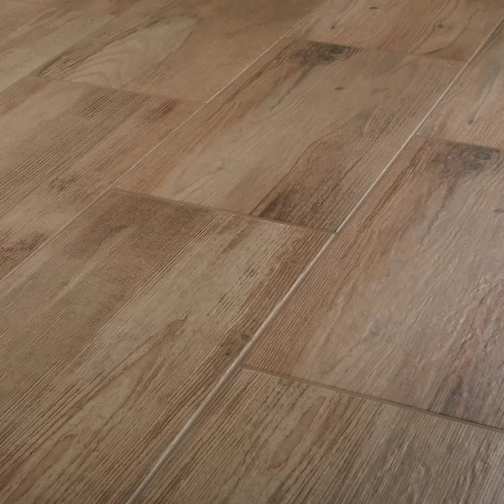 Carrelage sol extérieur effet bois marron clair L.60 x l.30 cm x ép.8,7 mm, Norwegio- Carrelage Extérieur Et Terrasse