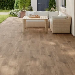 Carrelage sol extérieur effet bois marron clair L.60 x l.30 cm x ép.8,7 mm, Norwegio- Carrelage Extérieur Et Terrasse