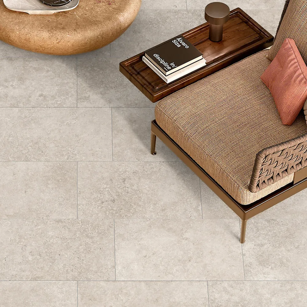 Carrelage sol extérieur effet pierre beige L.60 x l.40 cm x ép.9 mm, Crosscut- Carrelage Extérieur Et Terrasse