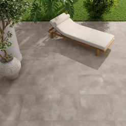 Alaplana Carrelage Extérieur Et Terrasse<Carrelage sol extérieur en grès cérame émaillé effet béton taupe l.60 x L.60 x ép.0.95 cm Rohe