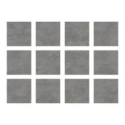 Ecoceramic Carrelage sol extérieur en grès cérame émaillé effet béton gris anthracite l.60 x L.60 x ép. 0.9cm Bauha- Carrelage Extérieur Et Terrasse