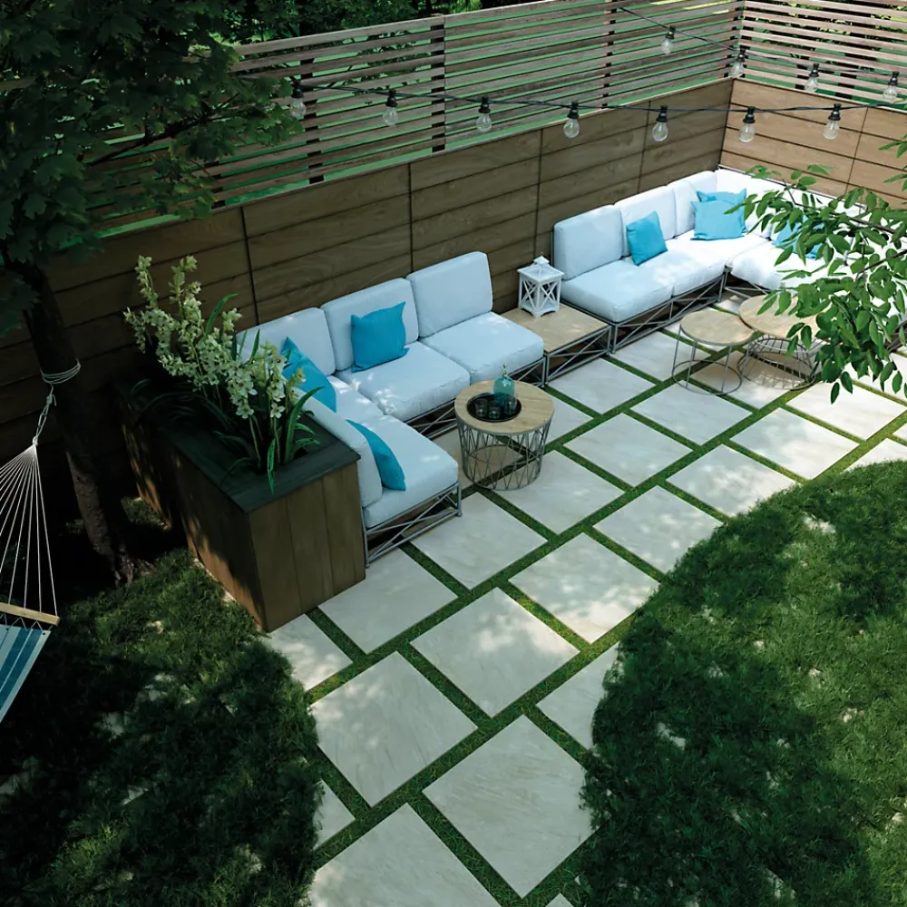 GoodHome Carrelage Extérieur Et Terrasse<Carrelage sol extérieur en grès cérame émaillé effet pierre beige l.60 x L.60 x ép.2 cm Cancora