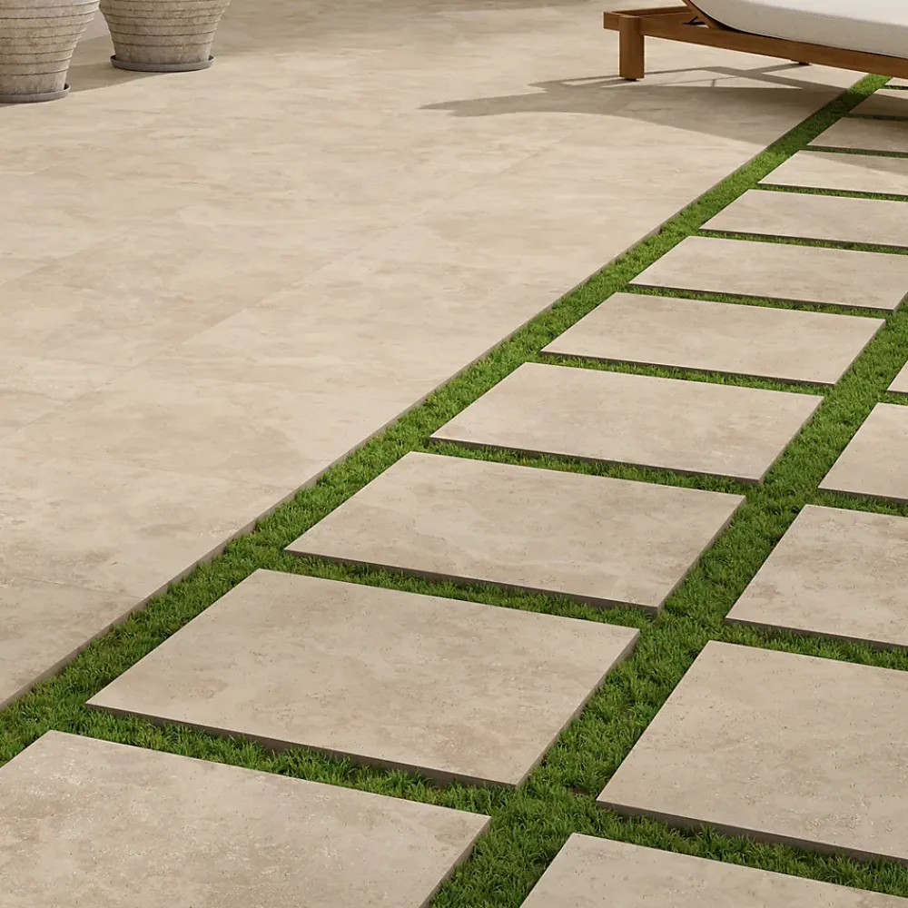 GoodHome Carrelage Extérieur Et Terrasse<Carrelage sol extérieur en grès cérame émaillé effet pierre beige l.60 x L.60 x ép.2 cm Tamiri