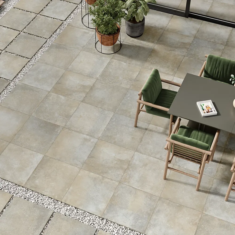 GoodHome Carrelage Extérieur Et Terrasse<Carrelage sol extérieur en grès cérame émaillé effet pierre taupe l.60 x L.60 x ép.2 cm Arina