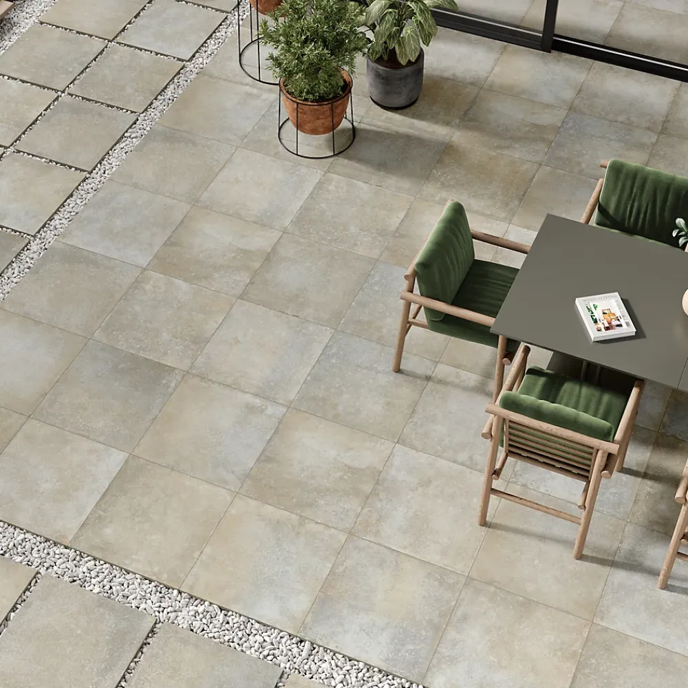 GoodHome Carrelage Extérieur Et Terrasse<Carrelage sol extérieur en grès cérame émaillé effet pierre taupe l.60 x L.60 x ép.2 cm Arina