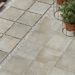 GoodHome Carrelage Extérieur Et Terrasse<Carrelage sol extérieur en grès cérame émaillé effet pierre taupe l.60 x L.60 x ép.2 cm Arina