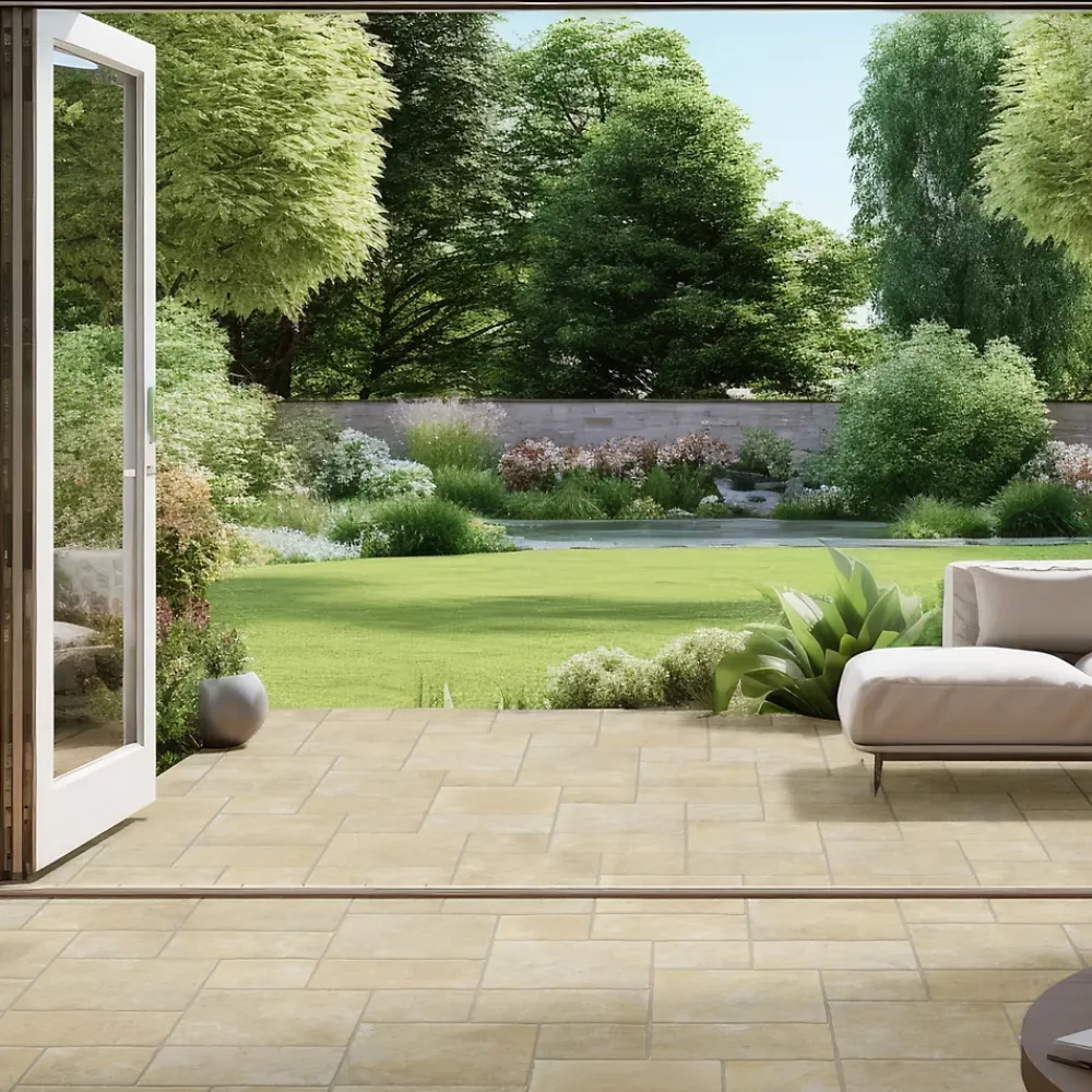 Frassinoro Carrelage Extérieur Et Terrasse<Carrelage sol extérieur en grès cérame émaillé effet pierre beige l.50 x L.50 x ép.0,9 cm Sunstone