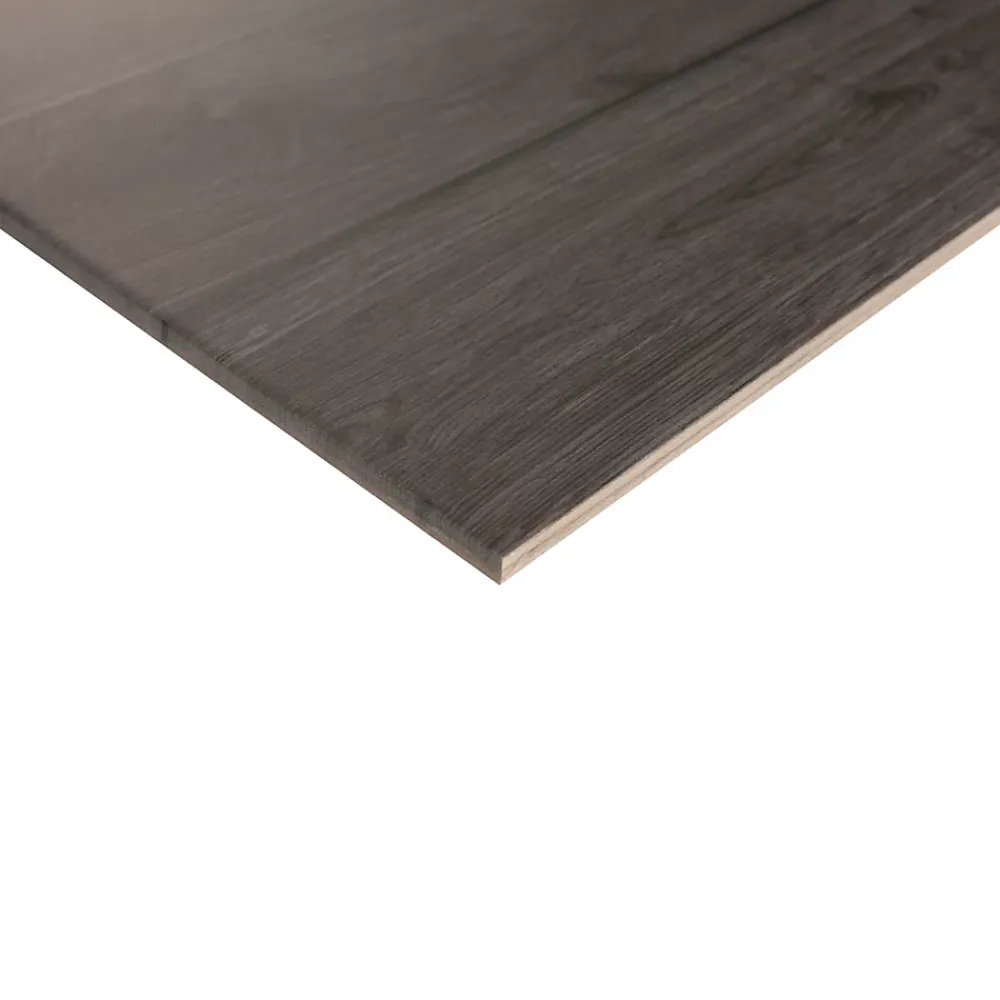 Ecoceramic Carrelage sol extérieur en grès cérame émaillé effet chêne anthracite l.45 x L.45 x 0.95 cm Deckland- Carrelage Extérieur Et Terrasse