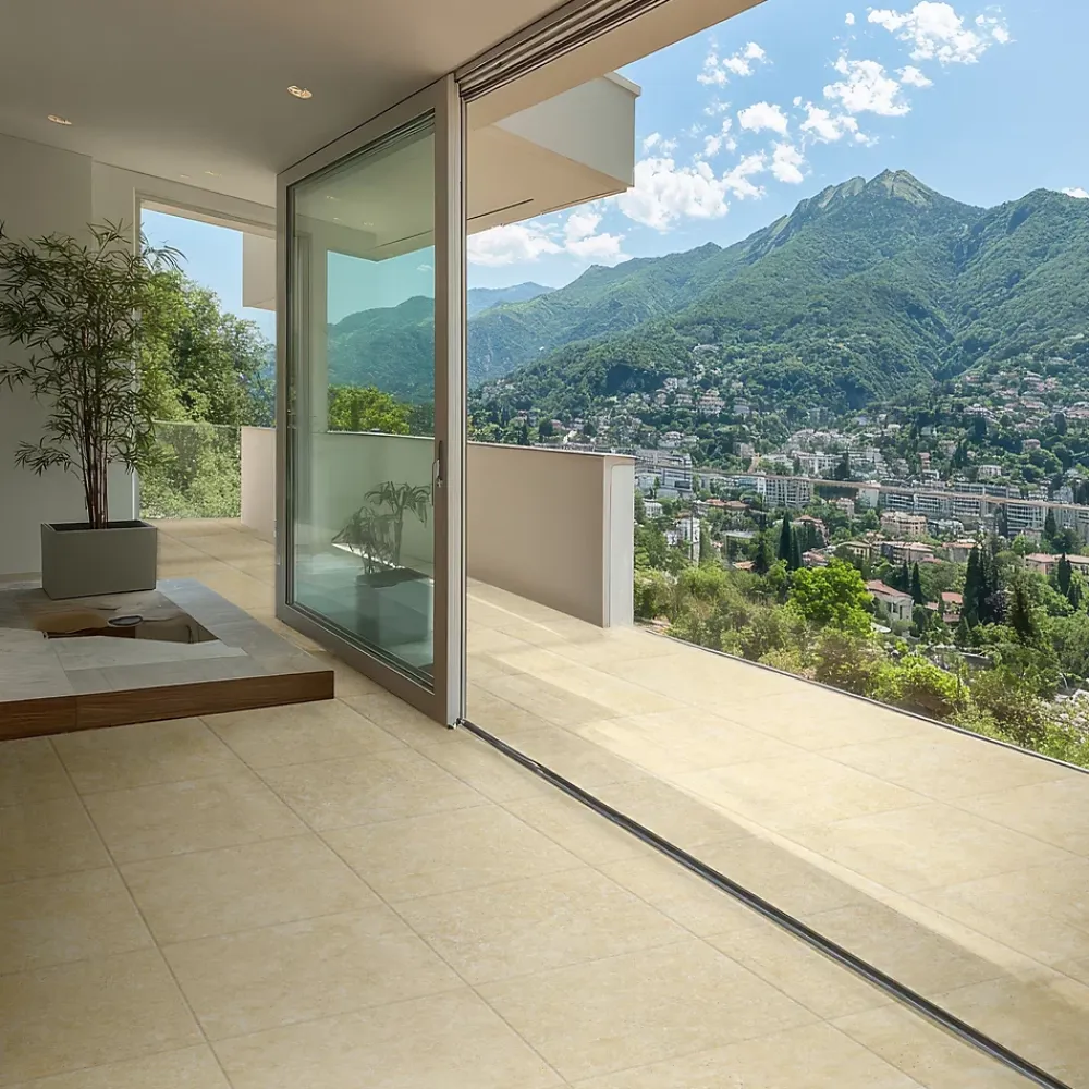 Carrelage Extérieur Et Terrasse<Carrelage sol extérieur en grès cérame émaillé effet travertin beige l.60 x L.60 x ép.0.74 cm Traverno