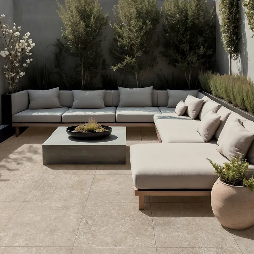 Carrelage Extérieur Et Terrasse<Carrelage sol extérieur en grès cérame émaillé effet travertin beige foncé l.60 x L.60 x ép.0.74 cm Traverno