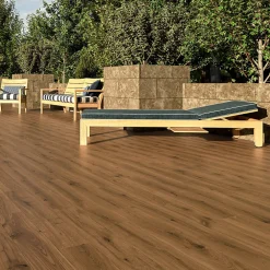 Ecoceramic Carrelage Extérieur Et Terrasse<Carrelage sol extérieur en grès cérame émaillé effet bois café l.15 x L.90 x ép.0,86 cm Riverwood