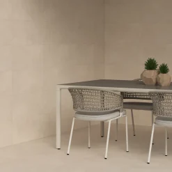 Ecoceramic Carrelage sol extérieur en grès cérame émaillé effet béton beige l.30 x L.60 x ép. 0.9 cm District- Carrelage Extérieur Et Terrasse