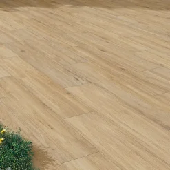 GoodHome Carrelage sol extérieur en grès cérame émaillé effet bois clair l.22 x L.120 x ép. 0,97 cm Todias Haya- Carrelage Extérieur Et Terrasse