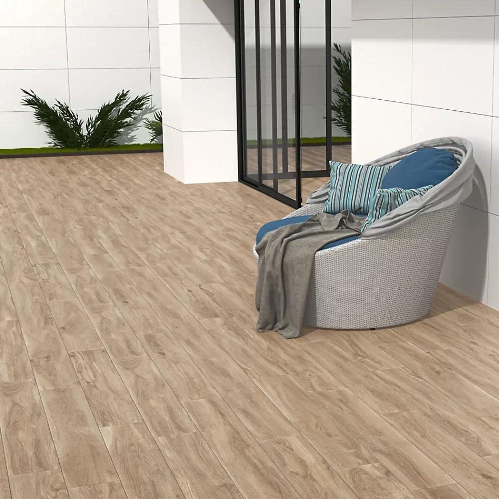Ecoceramic Carrelage Extérieur Et Terrasse<Carrelage sol extérieur en grès cérame émaillé effet bois clair l.20 x L.120 x ép.0,9 cm Urbanwood