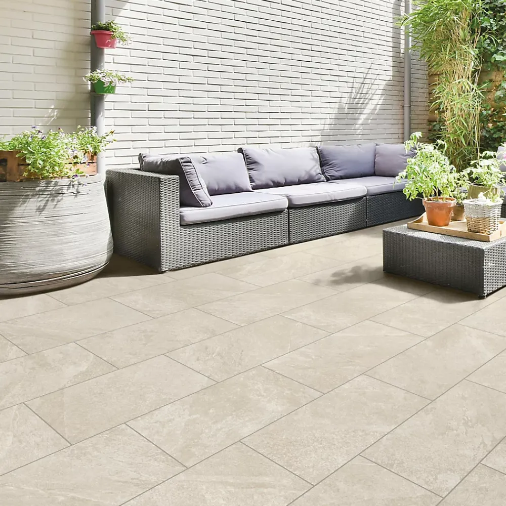 Carrelage Extérieur Et Terrasse<Carrelage sol extérieur en grès cérame émaillé effet pierre ivoire l.60 x L.30 x ép.0.8 cm Ardesi