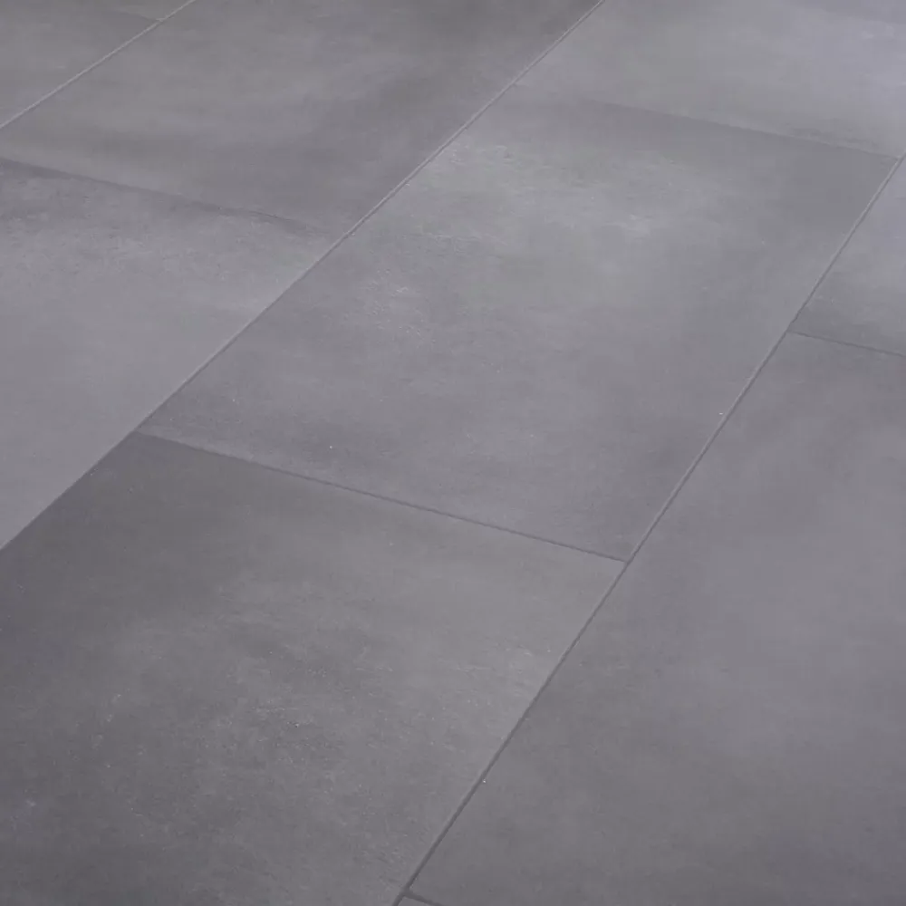 GoodHome Carrelage Mural Effet Béton|Carrelage Sol Effet Béton<Carrelage sol gris foncé effet béton L.60 x l.30 cm x ép.10 mm, Smooth