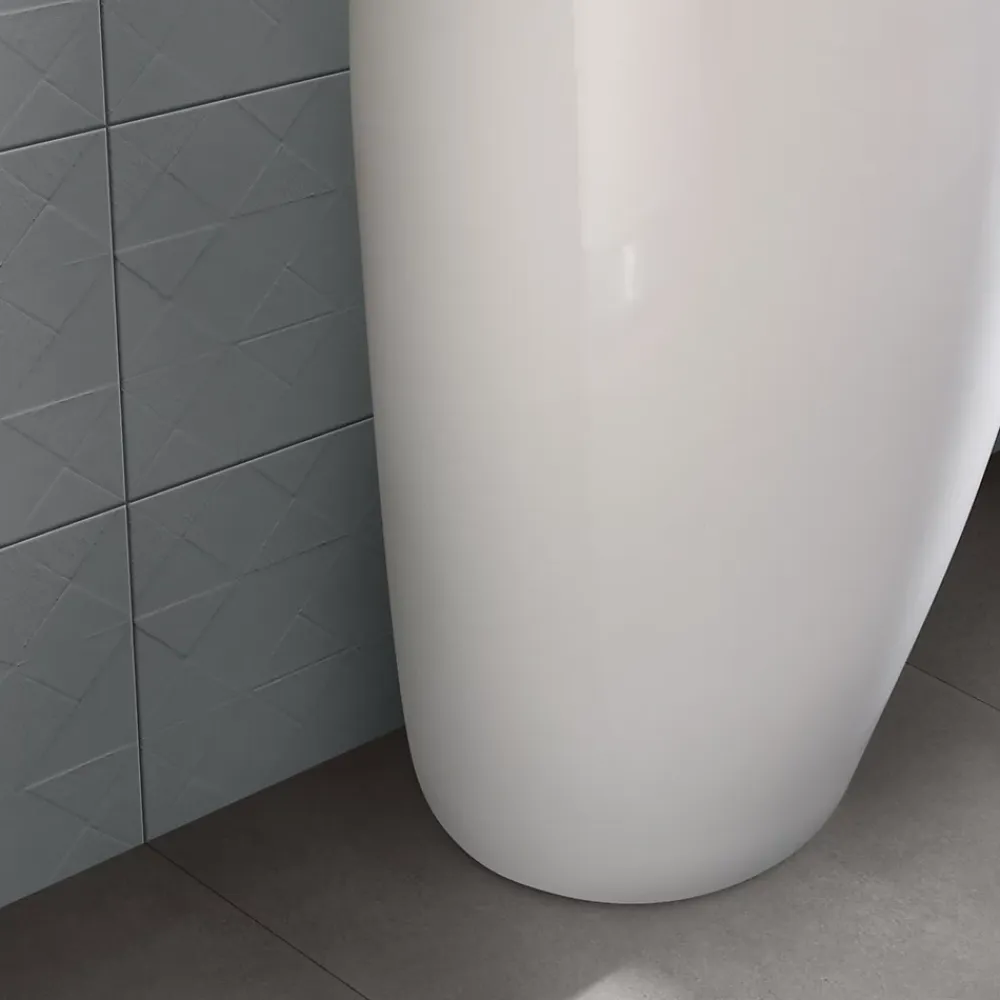 GoodHome Carrelage sol gris foncé effet béton L.60 x l.60 cm x ép.10 mm, Smooth- Carrelage Mural Effet Béton|Carrelage Mural Pour Douche