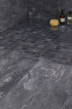 GoodHome Carrelage Mural Pour Cuisine|Carrelage Mural Pour Salle De Bains<Carrelage sol intérieur anthracite L.61,5 x l.30,8 cm x ép.8 mm, Shaded