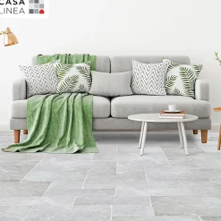 Carrelage Sol Effet Pierre<Carrelage sol intérieur aspect marbre gris 61 x 40.6 cm Ép.12 mm Casa Linea