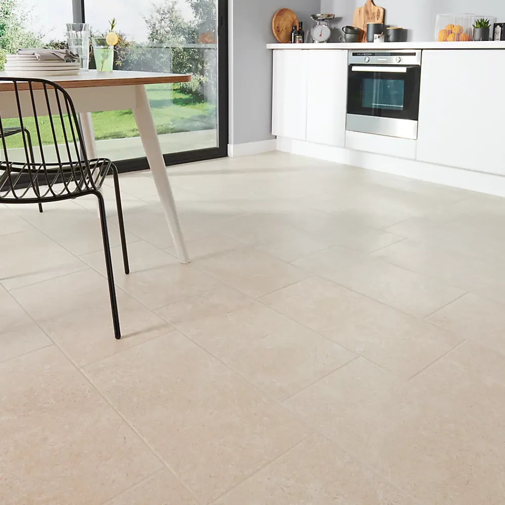 GoodHome Carrelage sol intérieur beige taupe effet pierre L.61,5 x l.30,8 cm x ép.8 mm, Soft Lime Stone- Carrelage Mural Pour Cuisine|Carrelage Mural Pour Salle De Bains
