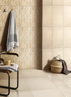 GoodHome Carrelage sol intérieur beige taupe effet pierre L.61,5 x l.30,8 cm x ép.8 mm, Soft Lime Stone- Carrelage Mural Pour Cuisine|Carrelage Mural Pour Salle De Bains