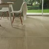 GoodHome Carrelage sol intérieur beige effet pierre L.60 x l.60 cm x ép.9 mm, Soft Travertin- Carrelage Mural Effet Pierre|Carrelage Sol Effet Pierre
