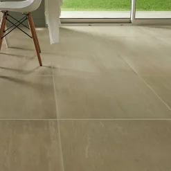 GoodHome Carrelage sol intérieur beige effet pierre L.60 x l.60 cm x ép.9 mm, Soft Travertin- Carrelage Mural Effet Pierre|Carrelage Sol Effet Pierre
