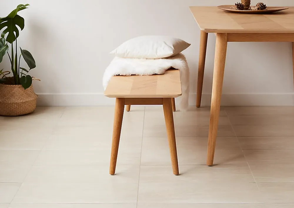 GoodHome Carrelage Mural Effet Pierre|Carrelage Sol Effet Pierre<Carrelage sol intérieur beige effet pierre L.60 x l.30 cm x ép.8 mm, Soft Travertin