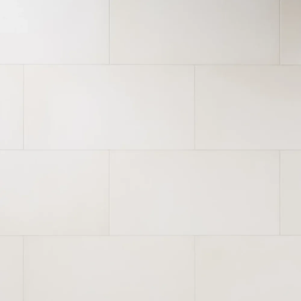 GoodHome Carrelage sol intérieur blanc effet béton L.60 x l.30 cm x ép.10 mm, Smooth- Carrelage Mural Effet Béton|Carrelage Mural Pour Douche