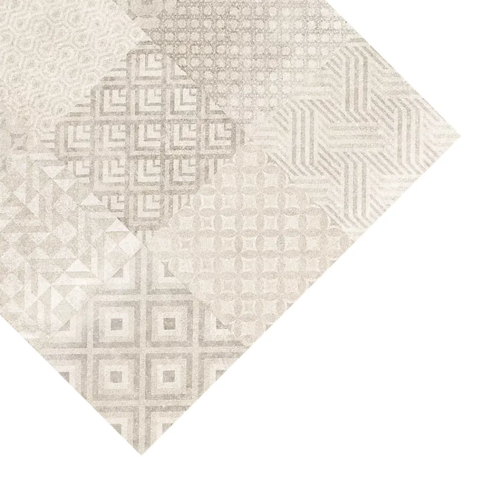 GoodHome Carrelage Mural Effet Carreaux De Ciment|Carrelage Sol Effet Carreaux De Ciment<Carrelage sol intérieur effet carreaux de ciment tons beiges et gris L.60 x l.60 cm x ép.9,5 mm, Kontainer