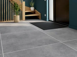 Carrelage sol intérieur effet béton anthracite mat L.100 x l.100 cm x ép.10 mm, Casa Tokyo- Carrelage Sol Effet Béton|Carrelage Mural Effet Béton