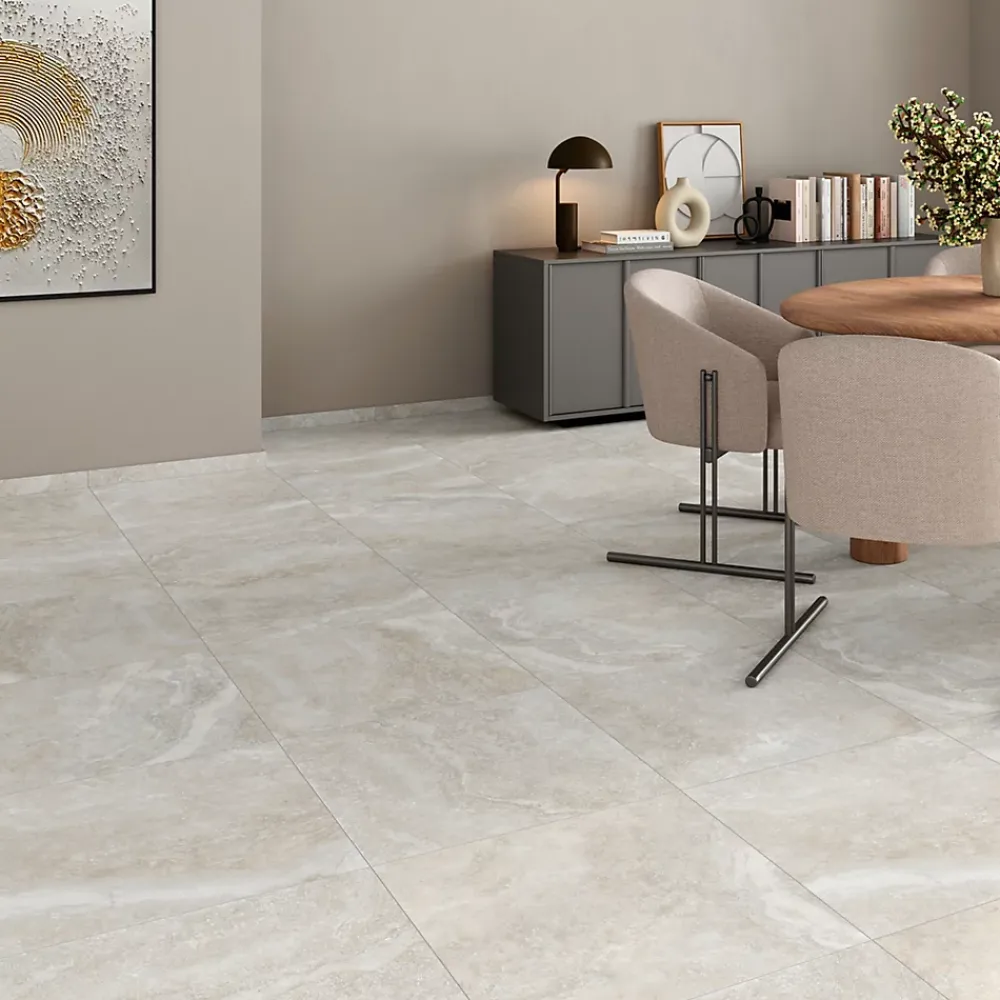 Alaplana Carrelage sol intérieur effet pierre gris mat L.60 x l.60 cm x ép.9,5 mm, Nor- Carrelage Mural Effet Pierre|Carrelage Sol Effet Pierre