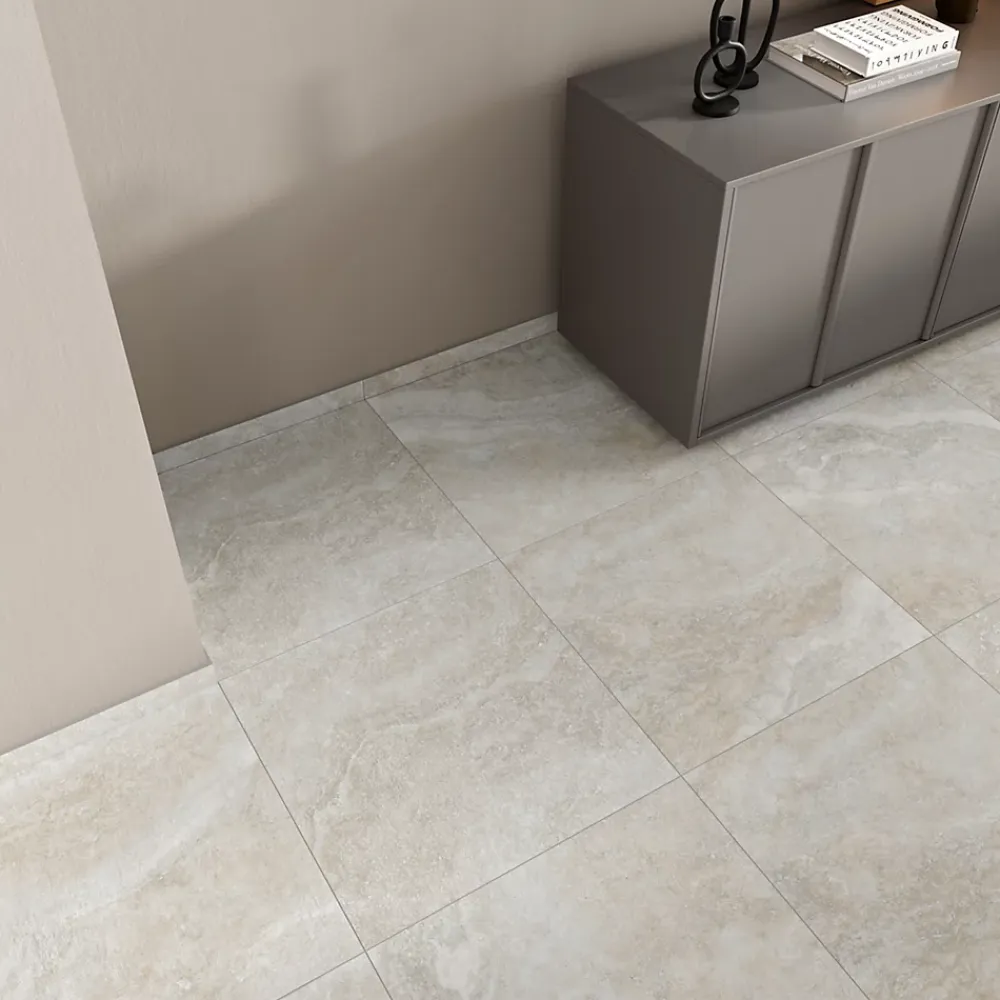 Alaplana Carrelage sol intérieur effet pierre gris mat L.60 x l.60 cm x ép.9,5 mm, Nor- Carrelage Mural Effet Pierre|Carrelage Sol Effet Pierre