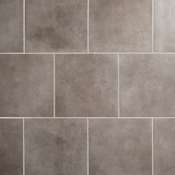 GoodHome Carrelage sol intérieur effet béton gris L.42,6 x l.42,6 cm x ép.7,4 mm, Konkrete- Carrelage Sol Pour Pièce À Vivre|Carrelage Mural Effet Béton