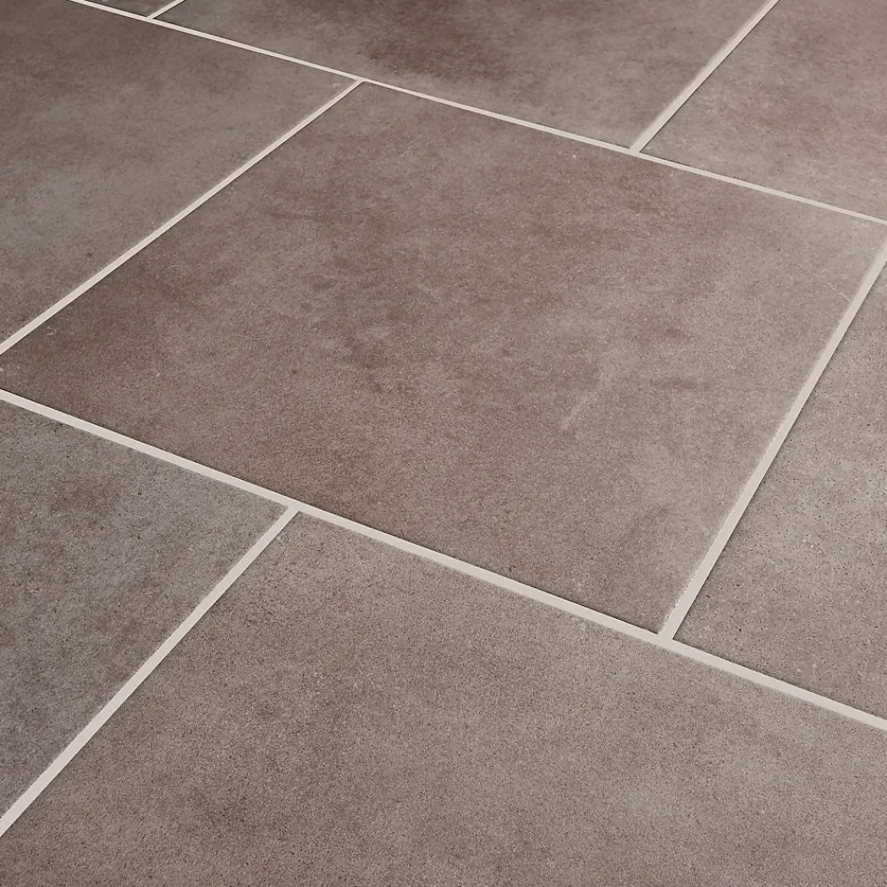 GoodHome Carrelage sol intérieur effet béton gris L.42,6 x l.42,6 cm x ép.7,4 mm, Konkrete- Carrelage Sol Pour Pièce À Vivre|Carrelage Mural Effet Béton