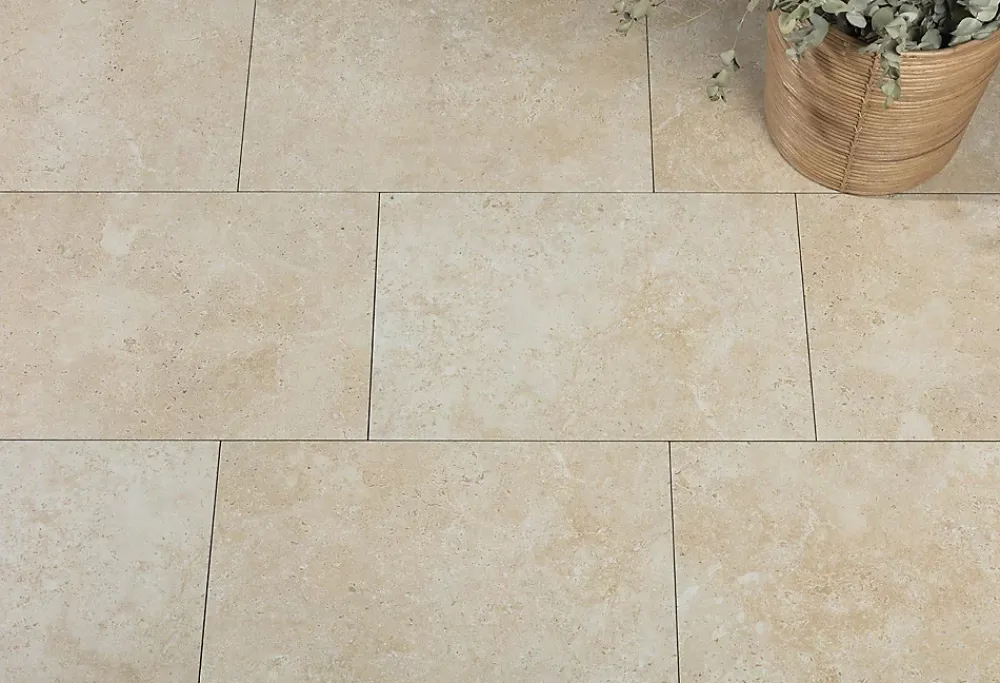 Mythage Carrelage sol intérieur effet pierre CARAMON 40x60 cm - Noce- Carrelage Sol Effet Pierre