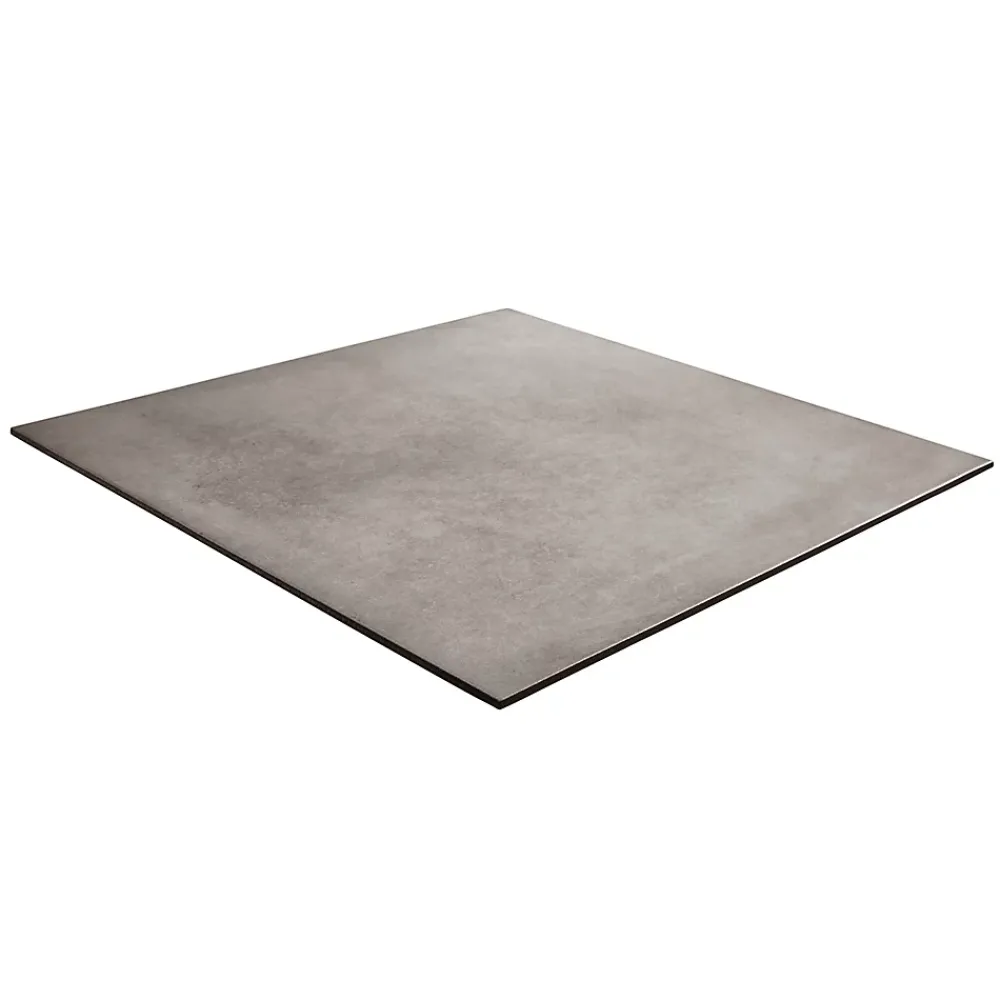GoodHome Carrelage sol intérieur gris effet béton L.61,6 x l.61,6 cm x ép.7,4 mm, Konkrete- Carrelage Mural Pour Wc|Carrelage Mural Effet Béton