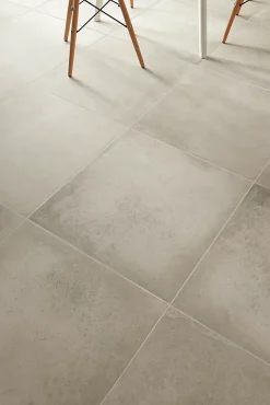 GoodHome Carrelage Mural Pour Wc|Carrelage Mural Effet Béton<Carrelage sol intérieur gris clair effet béton L.60 x l.60 cm x ép.9,5 mm, Kontainer