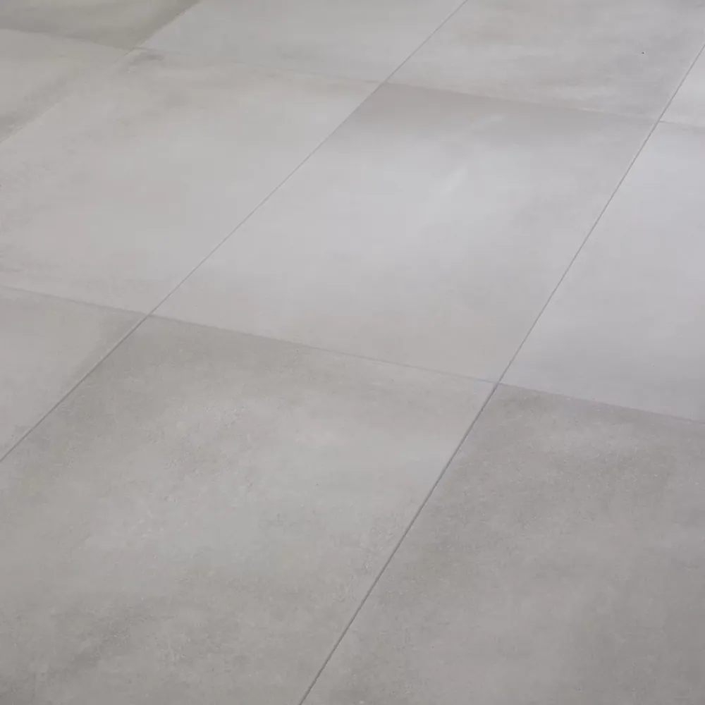 GoodHome Carrelage Mural Effet Béton|Carrelage Sol Effet Béton<Carrelage sol intérieur gris effet béton L.60 x l.30 cm x ép.10 mm, Smooth