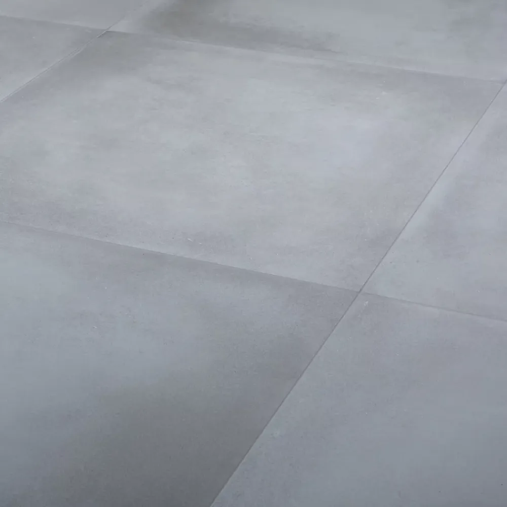 GoodHome Carrelage Mural Effet Béton|Carrelage Sol Effet Béton<Carrelage sol intérieur gris effet béton L.60 x l.60 cm x ép.10 mm, Smooth