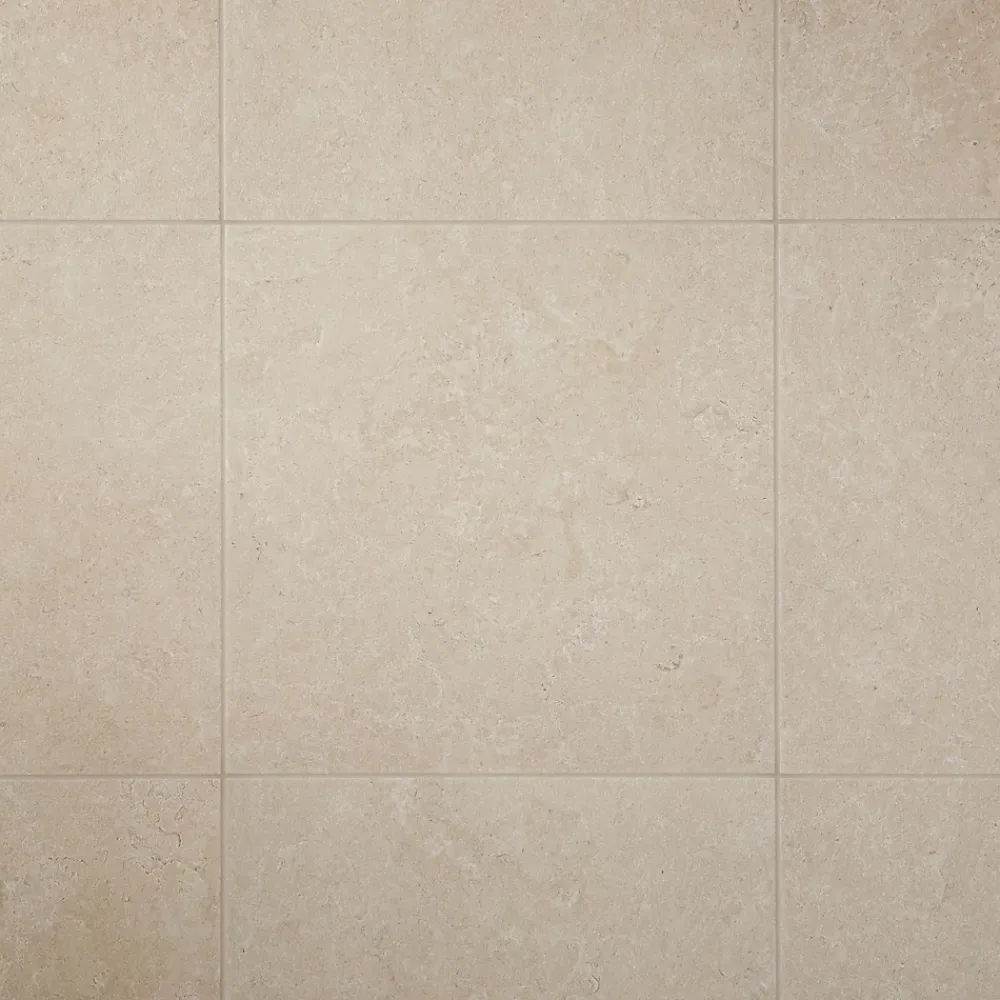 GoodHome Carrelage Mural Effet Pierre|Carrelage Sol Effet Pierre<Carrelage sol intérieur taupe beige effet pierre L.61,5 x l.61,5 cm x ép.9 mm, Soft Lime Stone
