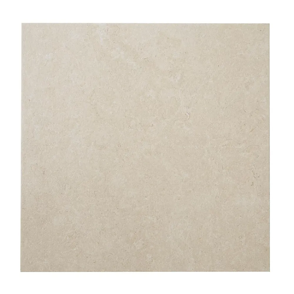 GoodHome Carrelage Mural Effet Pierre|Carrelage Sol Effet Pierre<Carrelage sol intérieur taupe beige effet pierre L.61,5 x l.61,5 cm x ép.9 mm, Soft Lime Stone