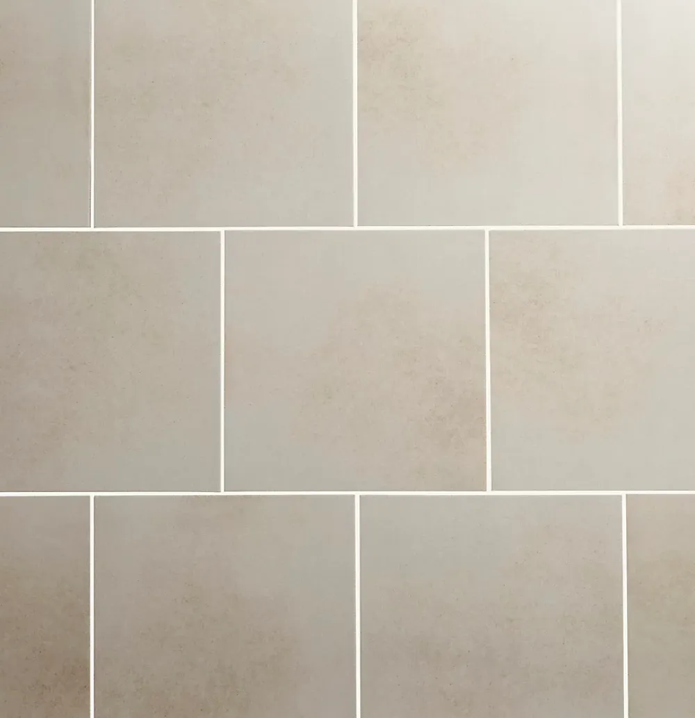 GoodHome Carrelage sol ivoire effet béton L.42,6 x l.42,6 cm x ép.7,4 mm, Konkrete- Carrelage Mural Pour Salle De Bains|Carrelage Mural Effet Béton