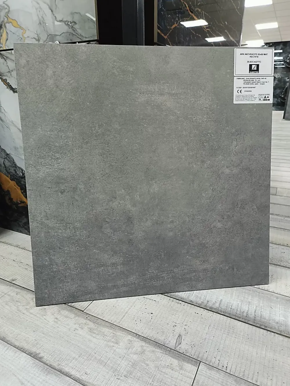 Qua Granite Carrelage Sol Effet Béton<Carrelage sol/mur effet béton gris ARK ANTHRACITE MAT L.60 x l.60cm