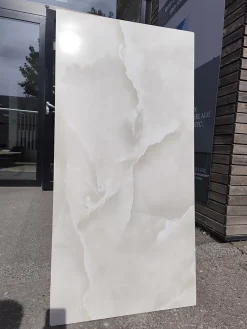 Velloza Carrelage sol/mur effet marbre beige ONYX ALMOND BRILLANT L.120 x l.60cm- Carrelage Sol Effet Marbre|Carrelage Sol Pour Pièce À Vivre