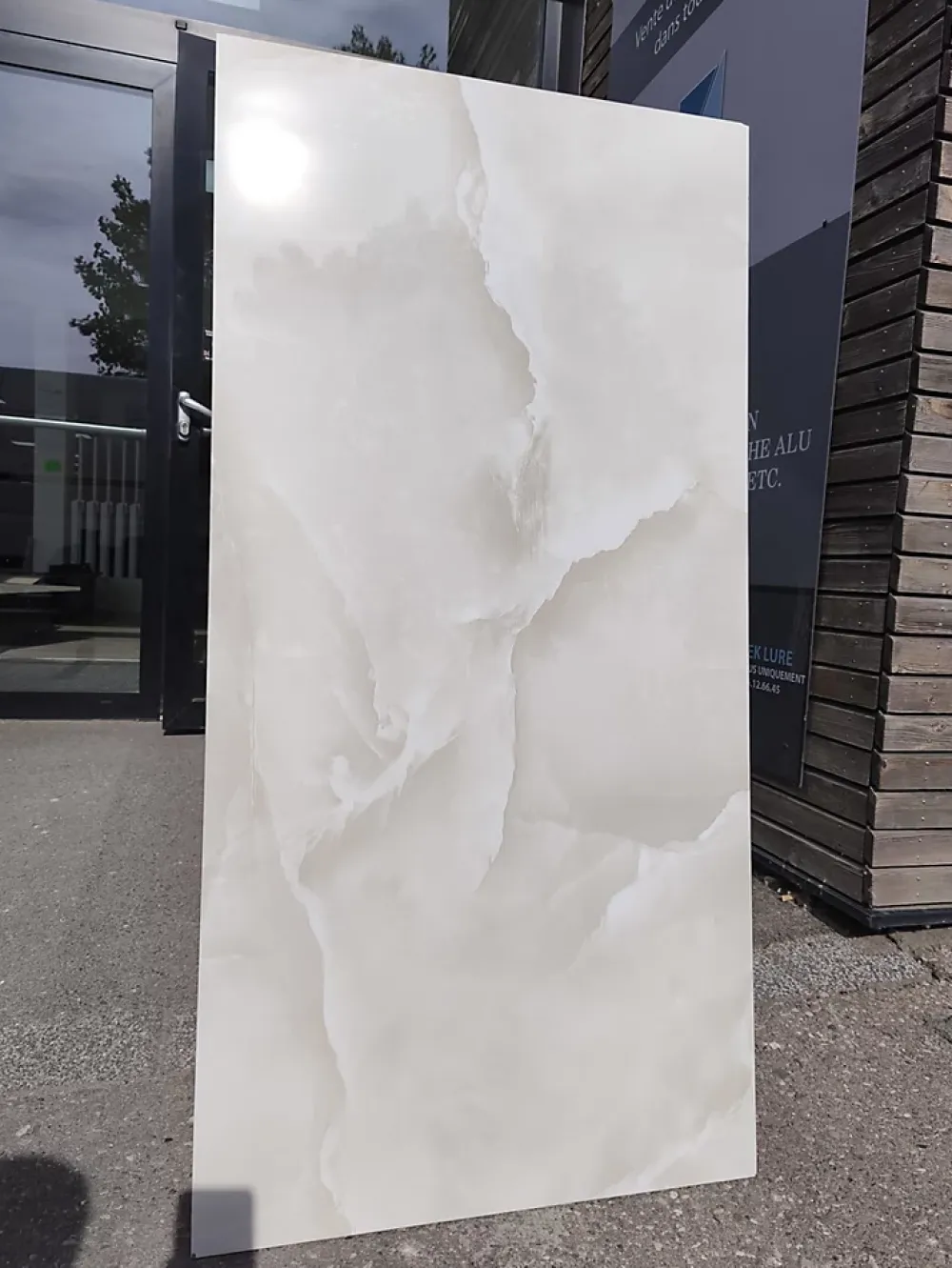 Velloza Carrelage sol/mur effet marbre beige ONYX ALMOND BRILLANT L.120 x l.60cm- Carrelage Sol Effet Marbre|Carrelage Sol Pour Pièce À Vivre