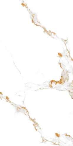 Velloza Carrelage sol/mur effet marbre blanc brillant GOLDEN CARRARA L.120 x l.60cm- Carrelage Sol Pour Salle De Bains|Carrelage Sol Effet Marbre