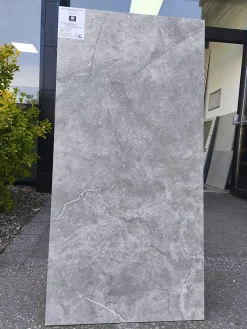 Keratile Carrelage sol/mur effet pierre satiné MELLISANDRE ANTHRACITE L.119,5 x l.59,5cm- Carrelage Sol Effet Pierre